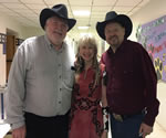 Moe Bandy and Dallas Wayne with the Beckaroo after the show in Lufkin, TX March 3, 2017